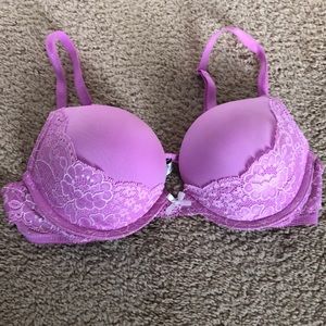 Pink/purple Victoria’s Secret push up bra size 36A